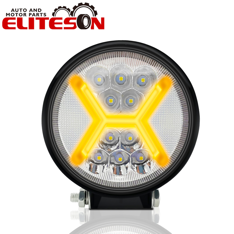 Inch W Round Led Work Lights For Motorbikes Suvs Excavators Ships